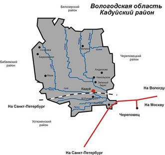 Кадуй карта спутник